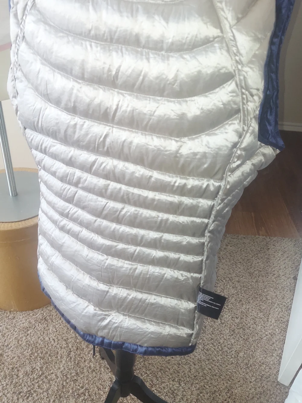 reversible quilted goose-down vest